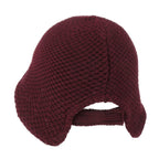 Crochet Asymmetrical Brim Wool Blended Bucket Hook And Loop Winter Hat