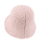 Bell Shape Knitted Sherpa Fur Bucket Hat Soft Winter Fedora Hat