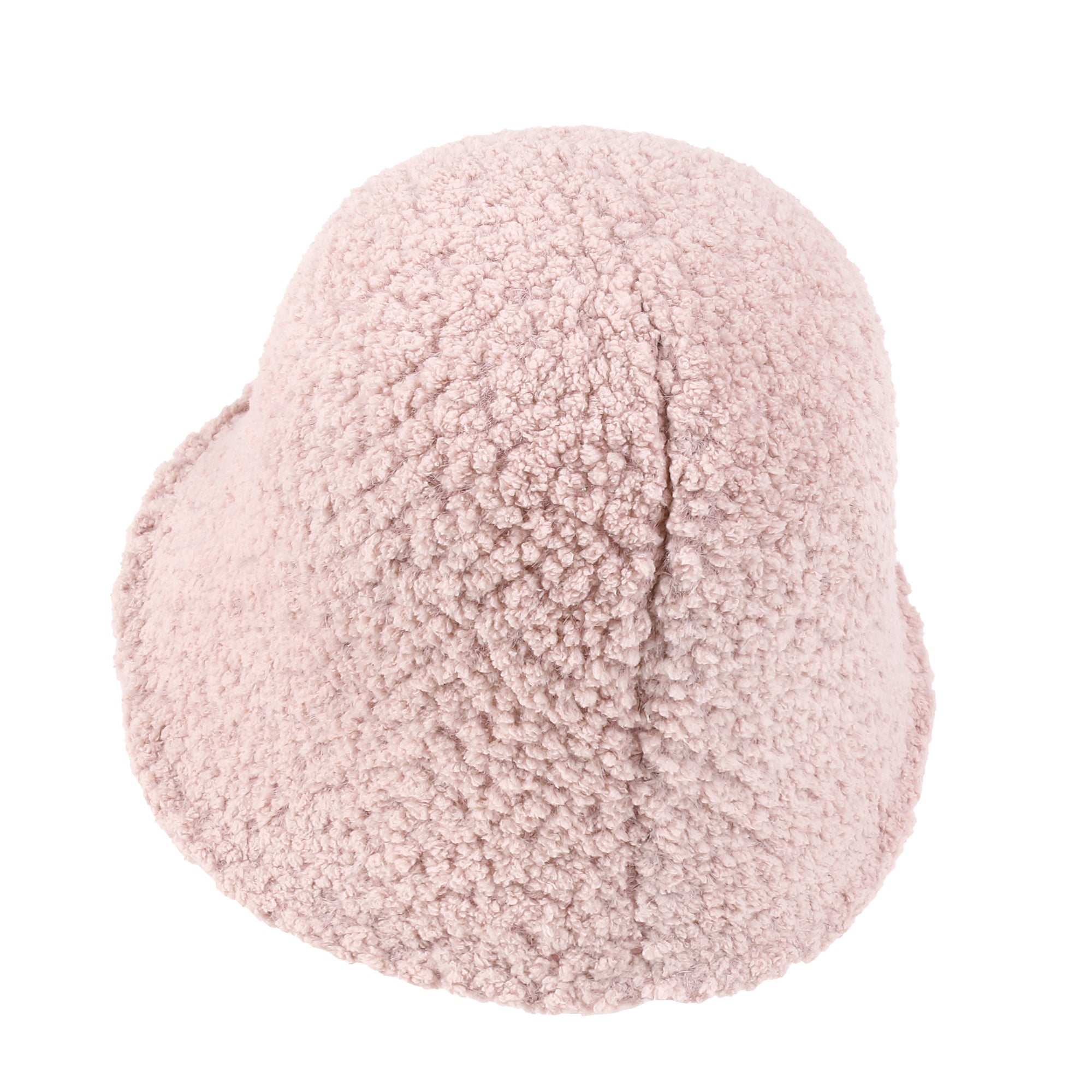Bell Shape Knitted Sherpa Fur Bucket Hat Soft Winter Fedora Hat