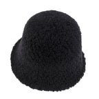 Bell Shape Knitted Sherpa Fur Bucket Hat Soft Winter Fedora Hat