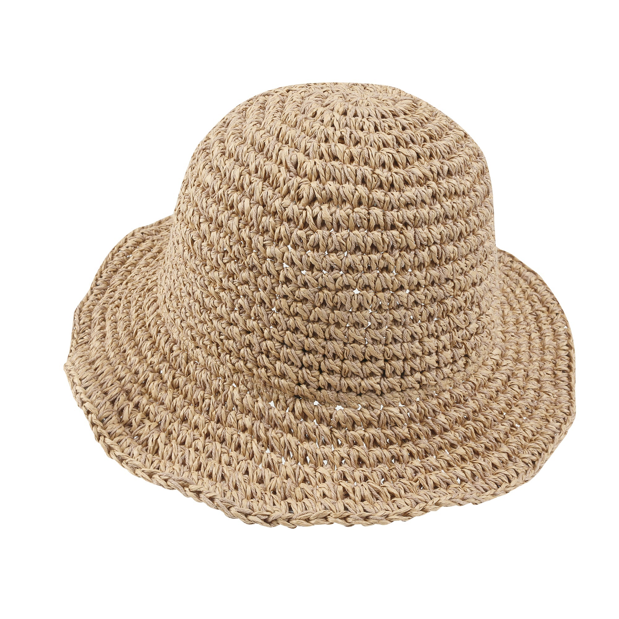 Raffia Straw Feminine Sun Bonnet Hat Classic Crochet Bucket Hat