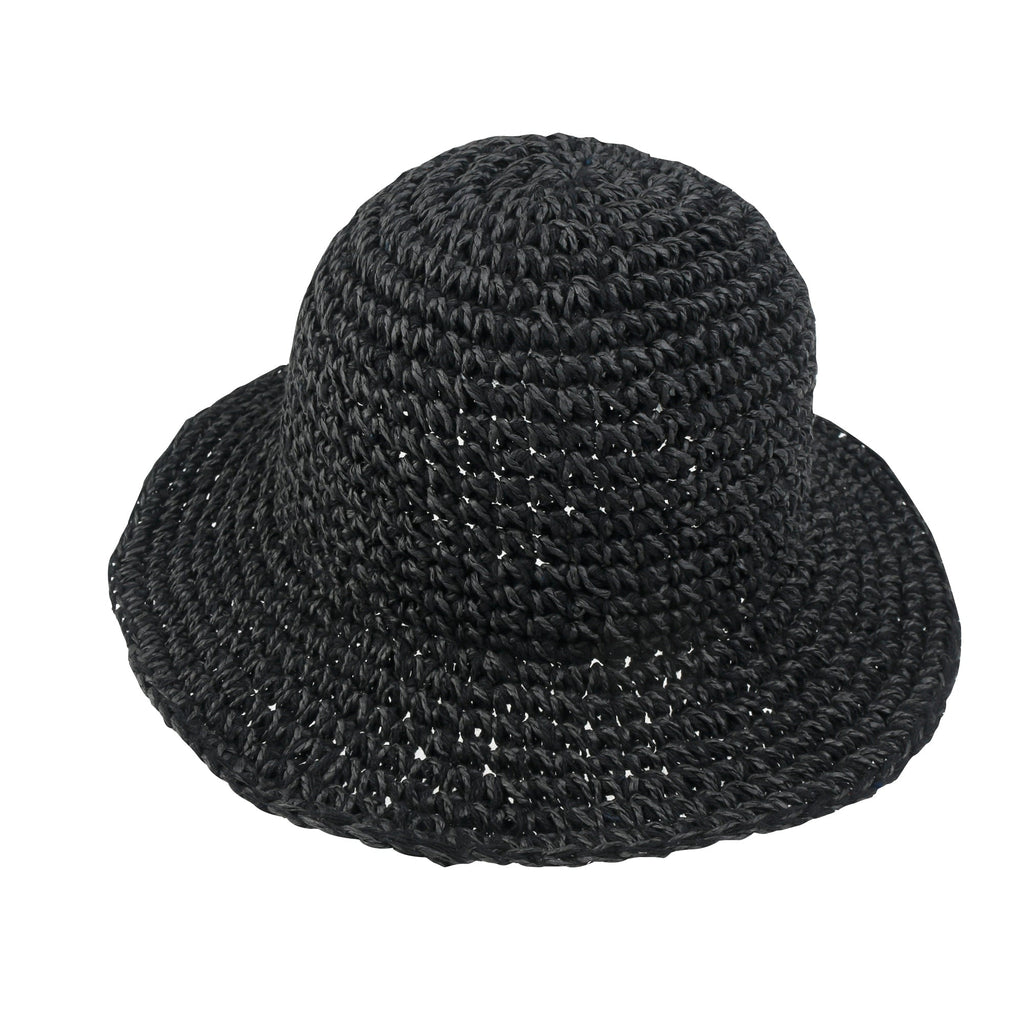 Raffia Straw Feminine Sun Bonnet Hat Classic Crochet Bucket Hat