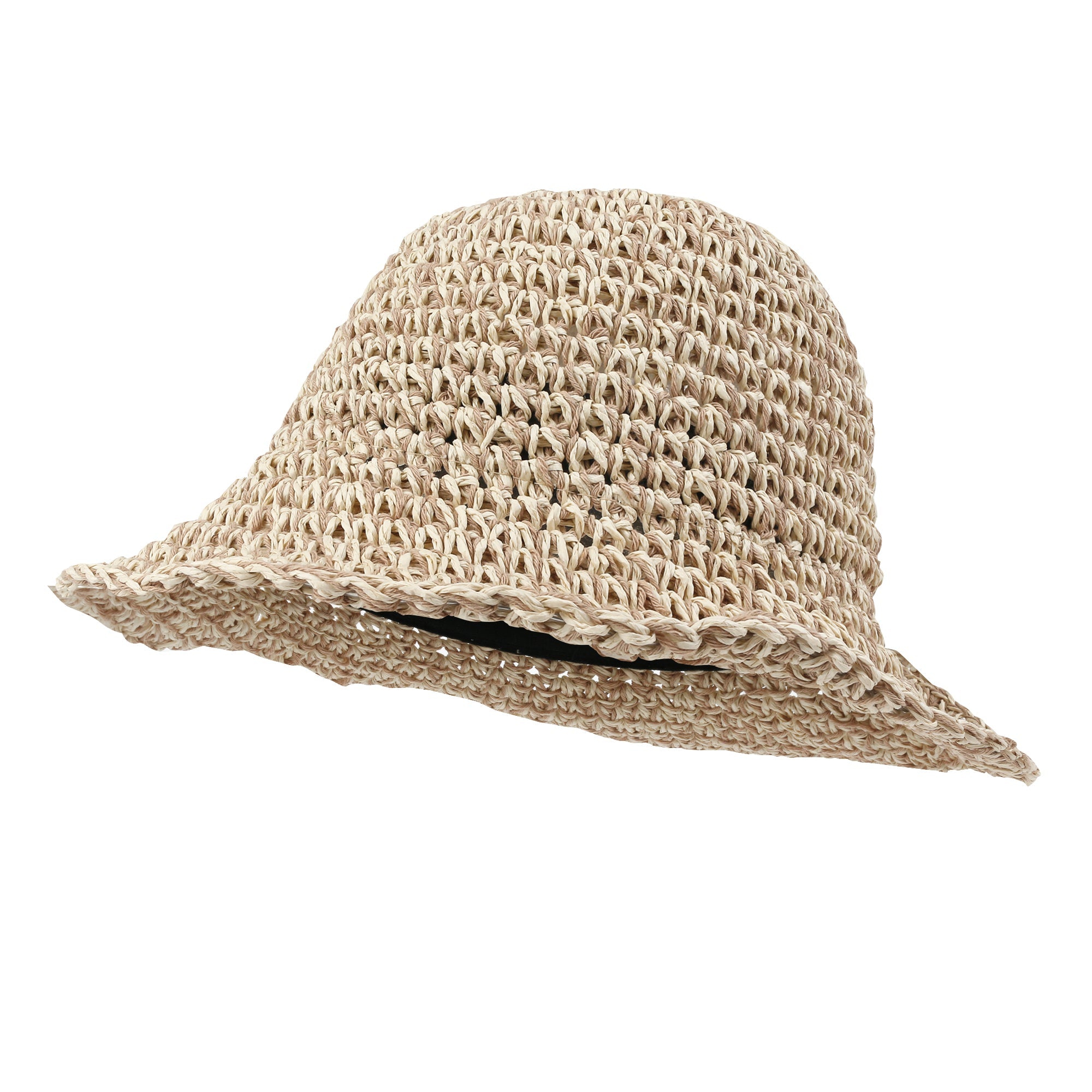 Raffia Straw Feminine Sun Bonnet Hat Classic Crochet Bucket Hat