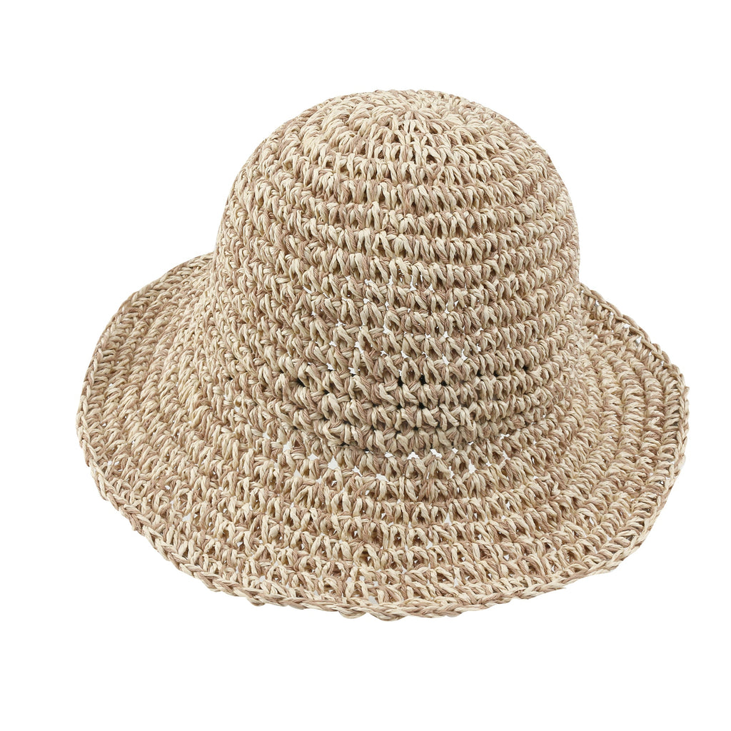 Raffia Straw Feminine Sun Bonnet Hat Classic Crochet Bucket Hat