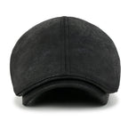 Faux Leather Flat Cap Vintage Cabbie Hat Gatsby Ivy Irish Hunting Newsboy Stretch-fit