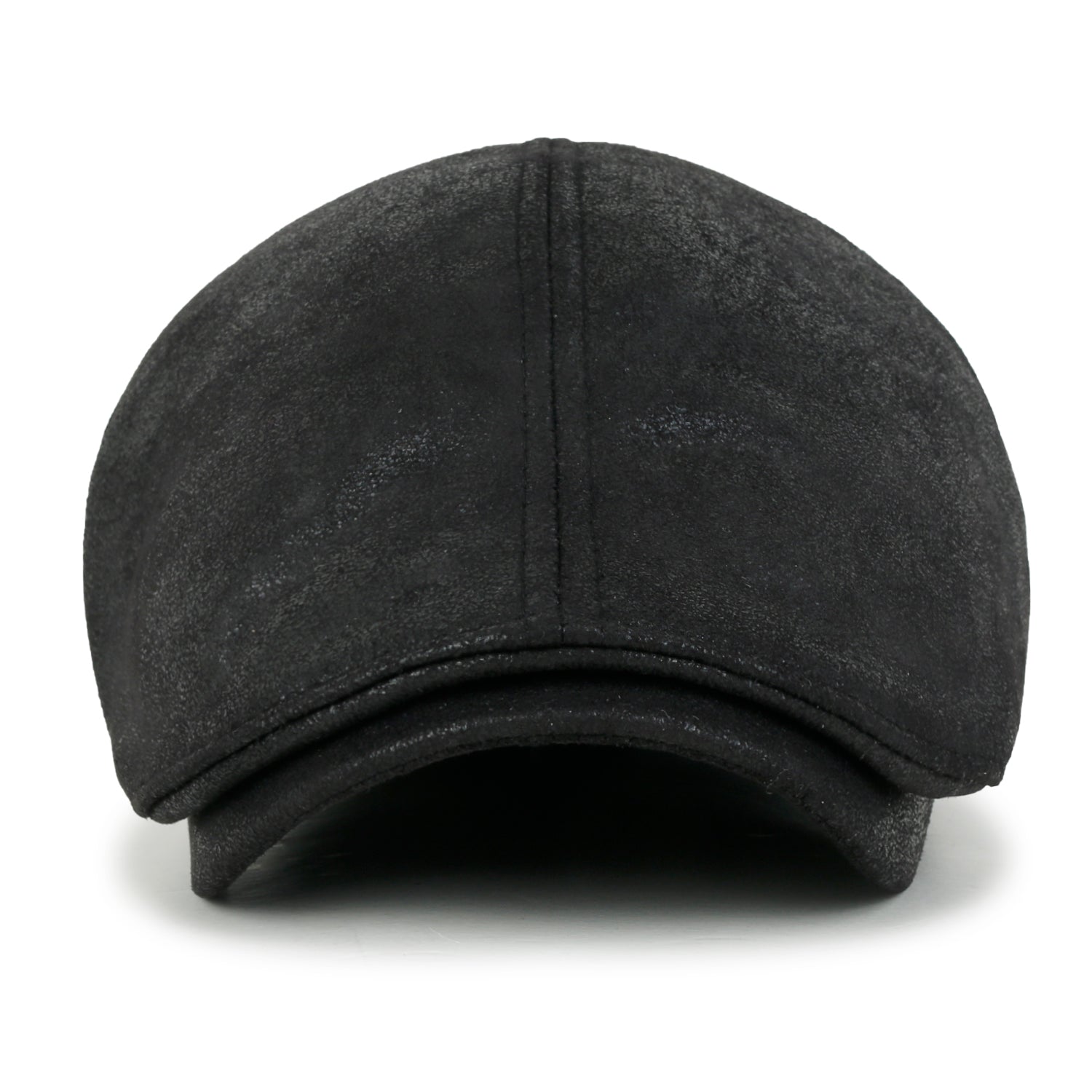 Faux Leather Flat Cap Vintage Cabbie Hat Gatsby Ivy Irish Hunting Newsboy Stretch-fit