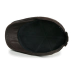 Faux Leather Flat Cap Vintage Cabbie Hat Gatsby Ivy Irish Hunting Newsboy Stretch-fit