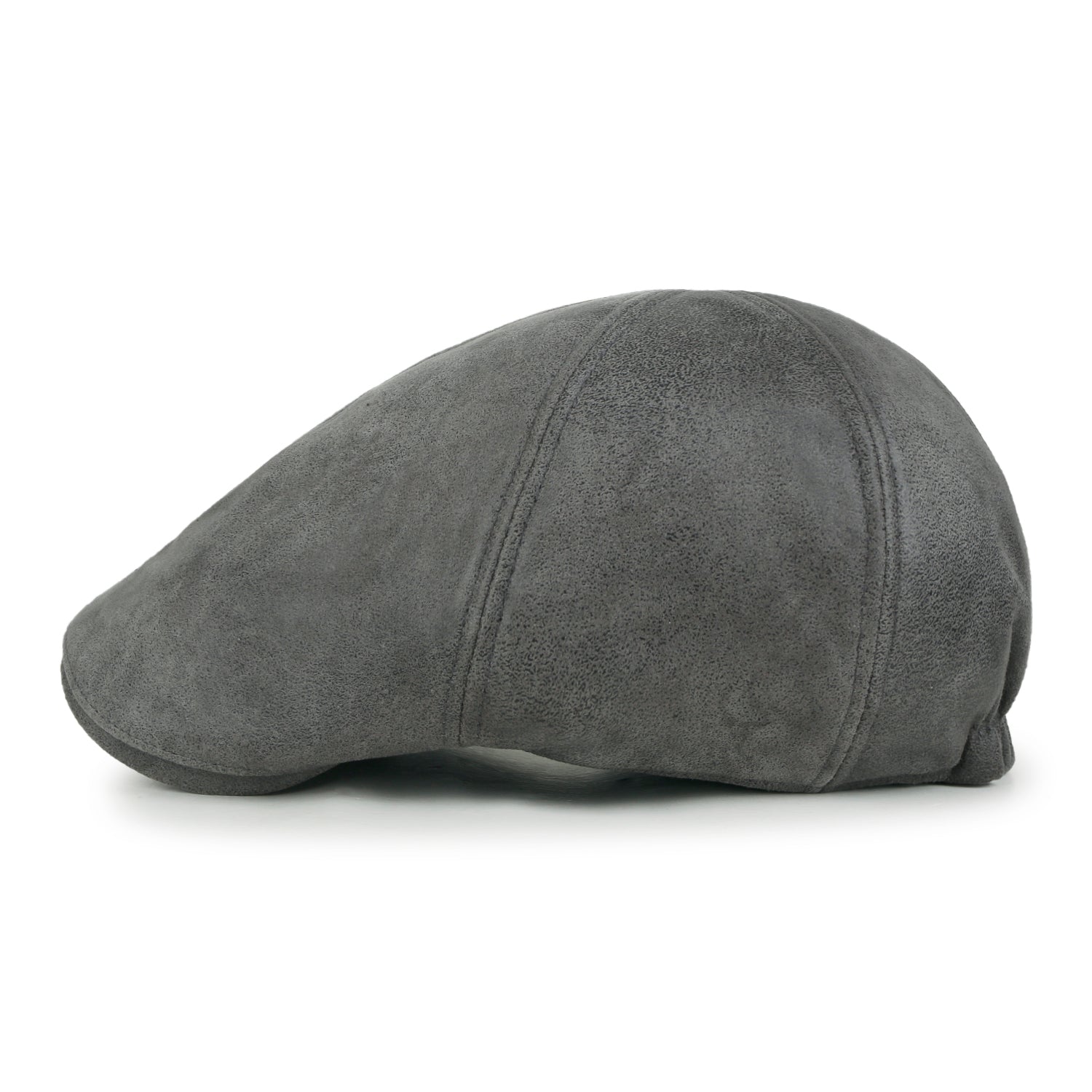 Faux Leather Flat Cap Vintage Cabbie Hat Gatsby Ivy Irish Hunting Newsboy Stretch-fit