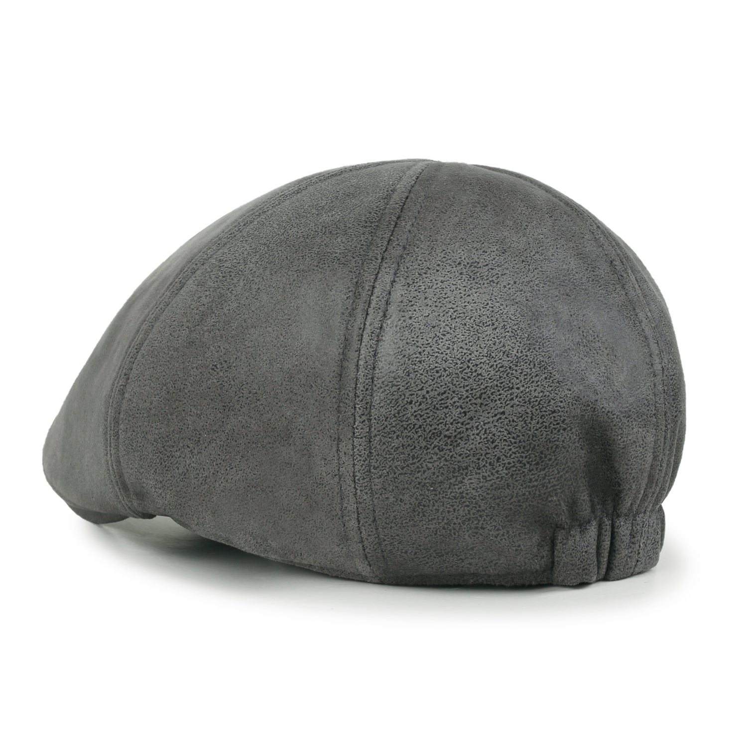 Faux Leather Flat Cap Vintage Cabbie Hat Gatsby Ivy Irish Hunting Newsboy Stretch-fit