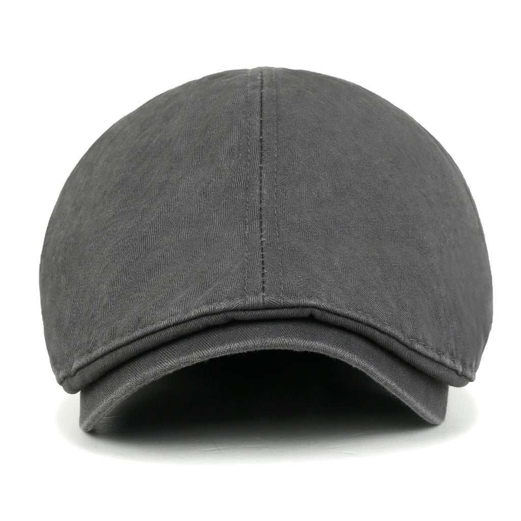 Cotton Washed Flat Cap Cabbie Hat Gatsby Ivy Irish Hunting Newsboy Stretch fit