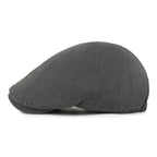 Cotton Washed Flat Cap Cabbie Hat Gatsby Ivy Irish Hunting Newsboy Stretch fit
