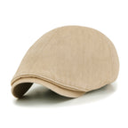 Cotton Washed Flat Cap Cabbie Hat Gatsby Ivy Irish Hunting Newsboy Stretch fit