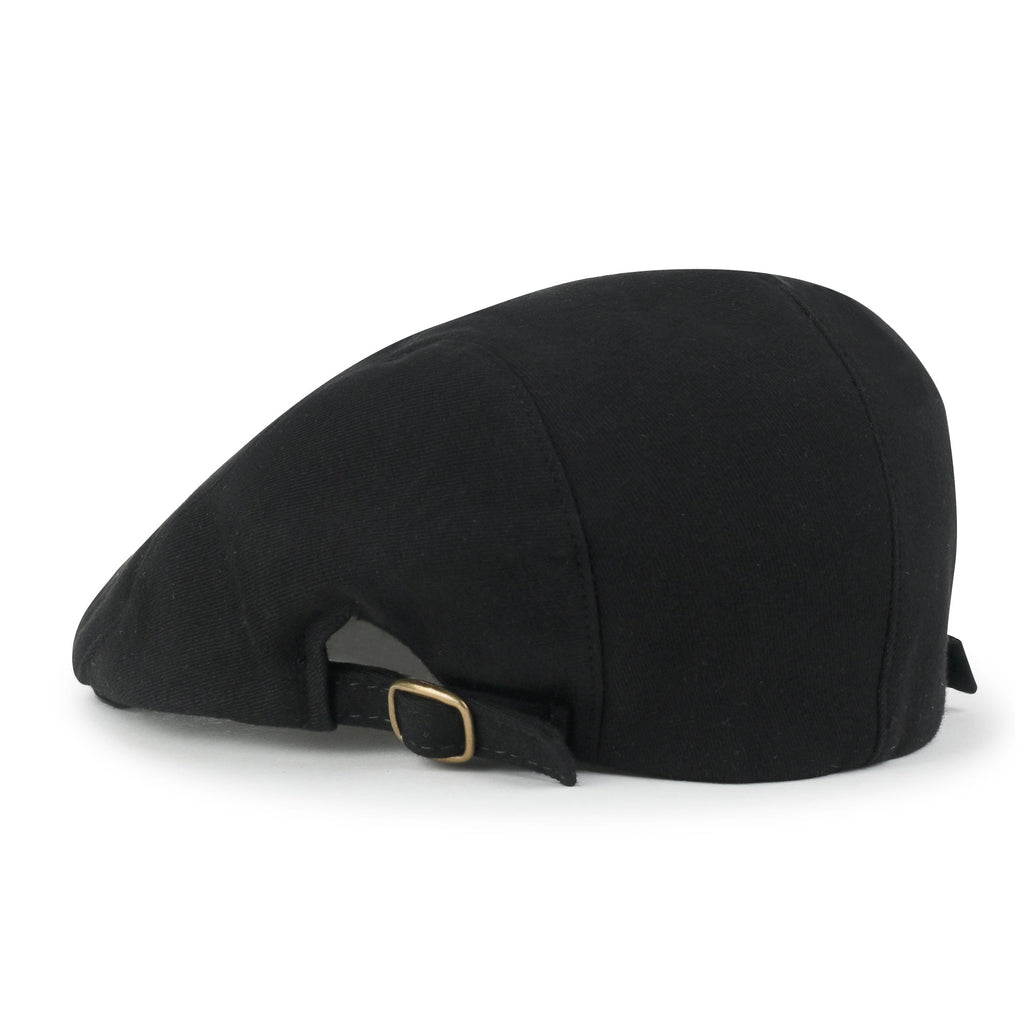 Soft Cotton Jersey Newsboy Flat Cap Ivy Side Strap Driver Hunting Hat