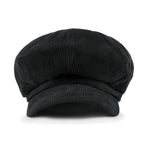Washed Cotton Newsboy Cabbie Cap Corduroy Duck Bill Flat Hunting Hat