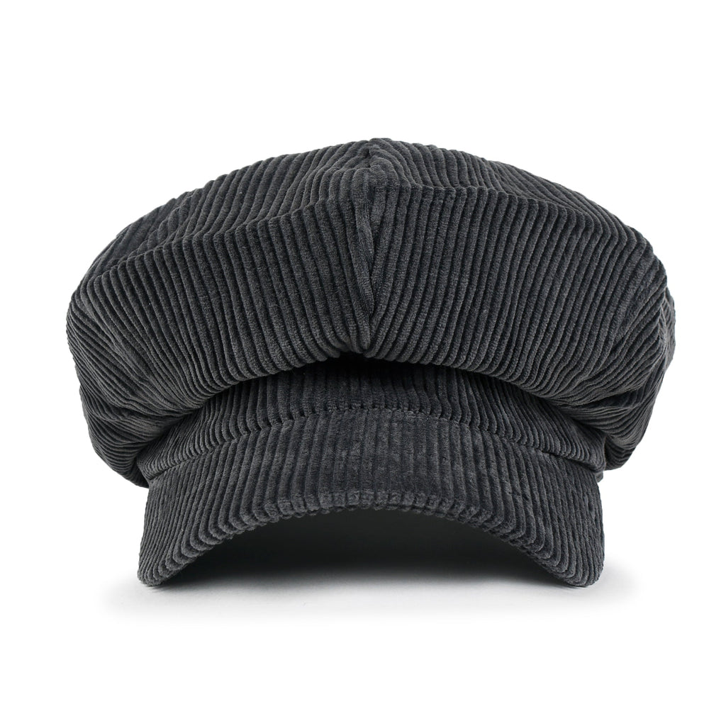 Washed Cotton Newsboy Cabbie Cap Corduroy Duck Bill Flat Hunting Hat