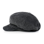 Washed Cotton Newsboy Cabbie Cap Corduroy Duck Bill Flat Hunting Hat