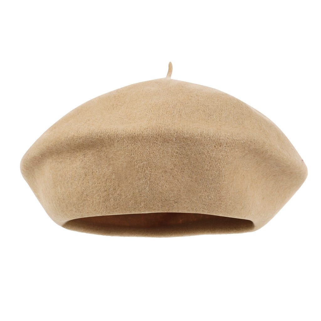 Solid Color Wool Blended French Beret Artist Flat Warm Winter Hat