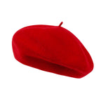 Solid Color Wool Blended French Beret Artist Flat Warm Winter Hat