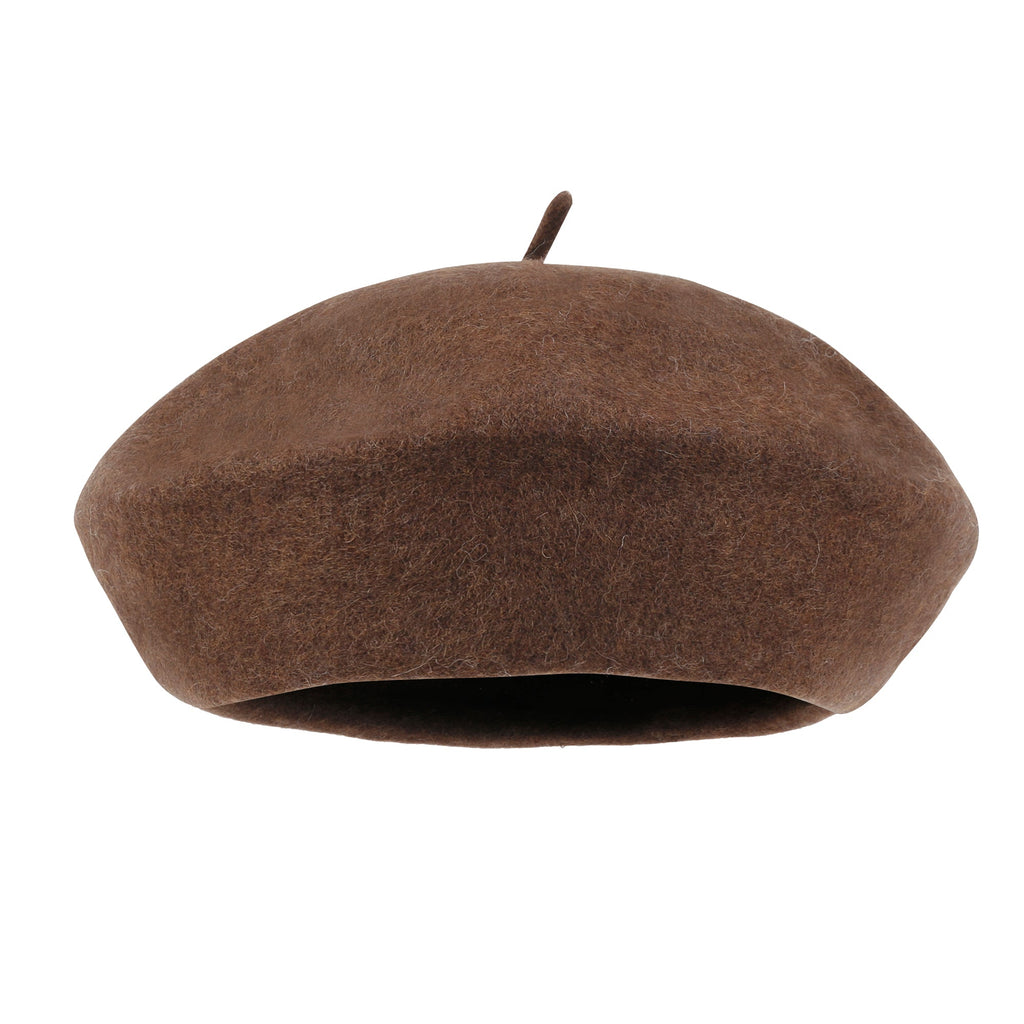 Solid Color Wool Blended French Beret Artist Flat Warm Winter Hat