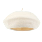 Solid Color Wool Blended French Beret Artist Flat Warm Winter Hat