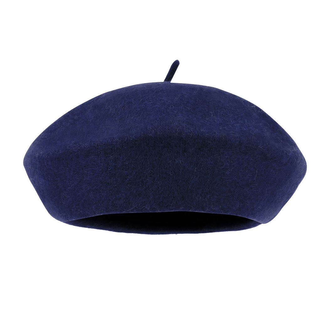 Solid Color Wool Blended French Beret Artist Flat Warm Winter Hat