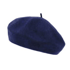 Solid Color Wool Blended French Beret Artist Flat Warm Winter Hat
