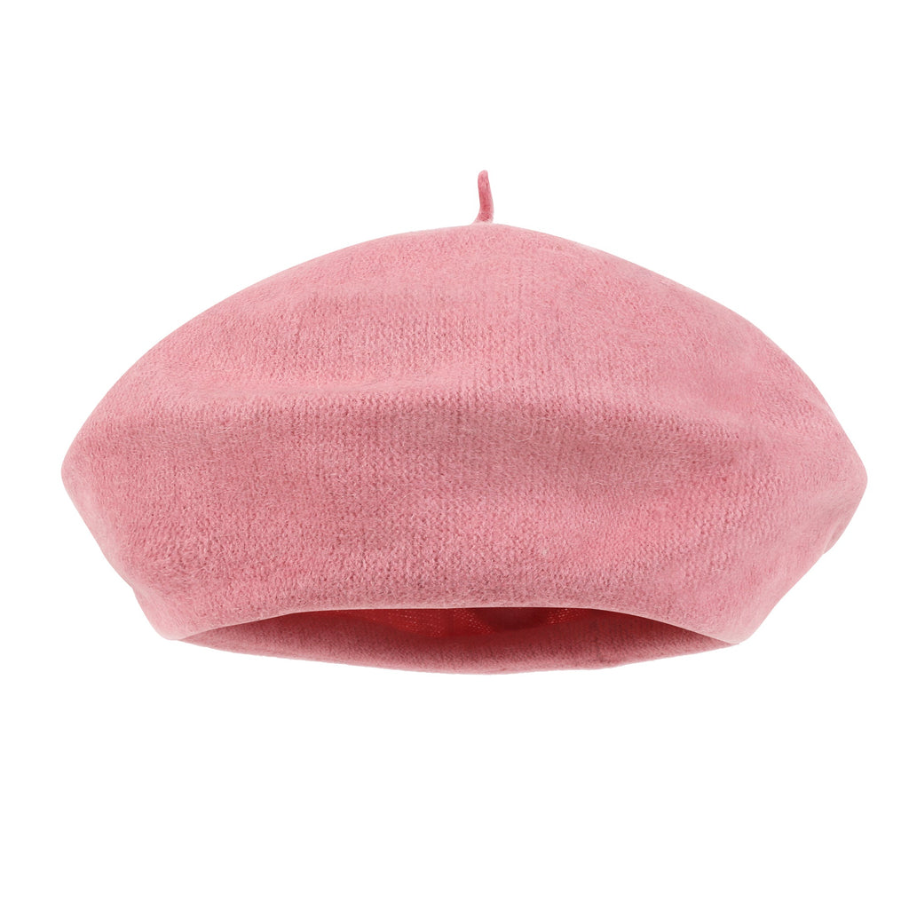 Solid Color Wool Blended French Beret Artist Flat Warm Winter Hat