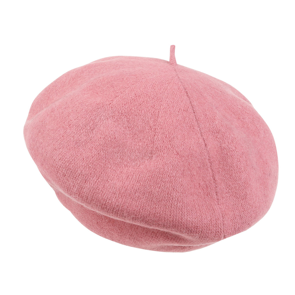 Solid Color Wool Blended French Beret Artist Flat Warm Winter Hat