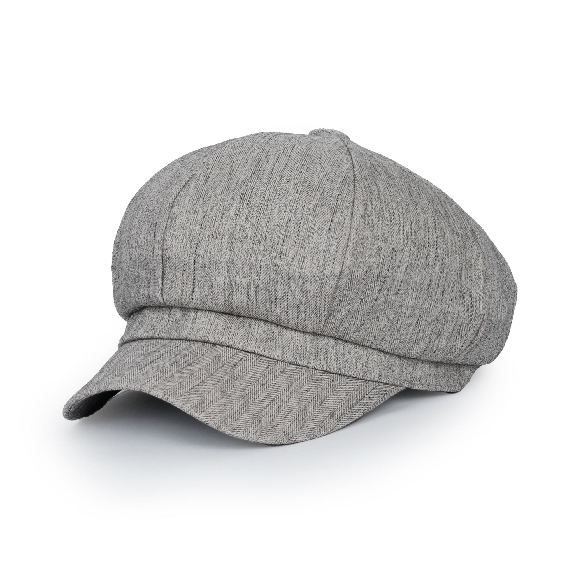 Washed Cotton Newsboy Cabbie Cap Herringbone Duck Bill Flat Hunting Hat