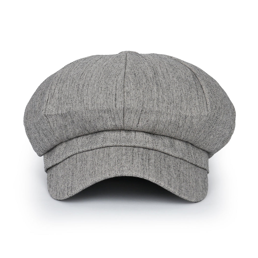 Washed Cotton Newsboy Cabbie Cap Herringbone Duck Bill Flat Hunting Hat
