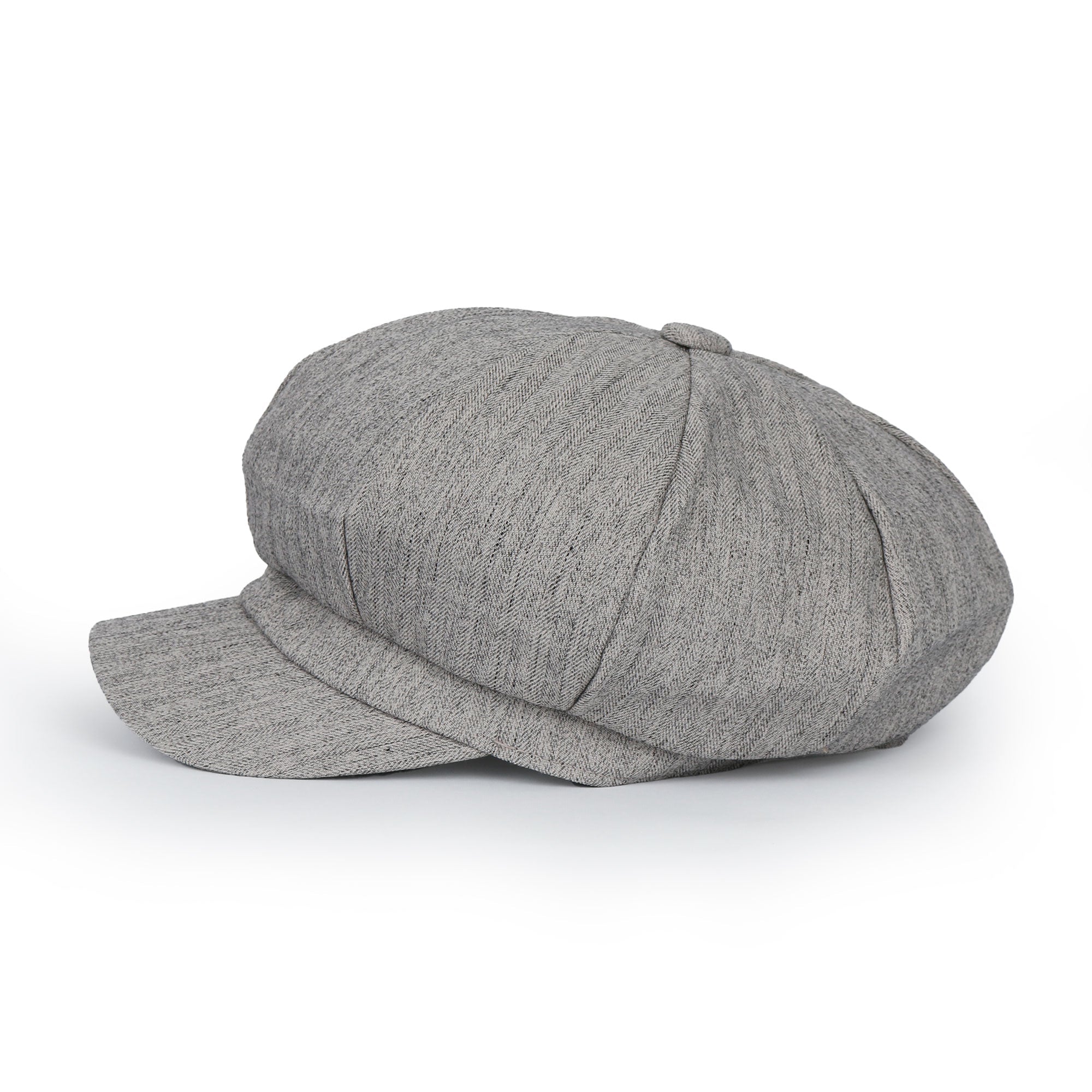 Washed Cotton Newsboy Cabbie Cap Herringbone Duck Bill Flat Hunting Hat