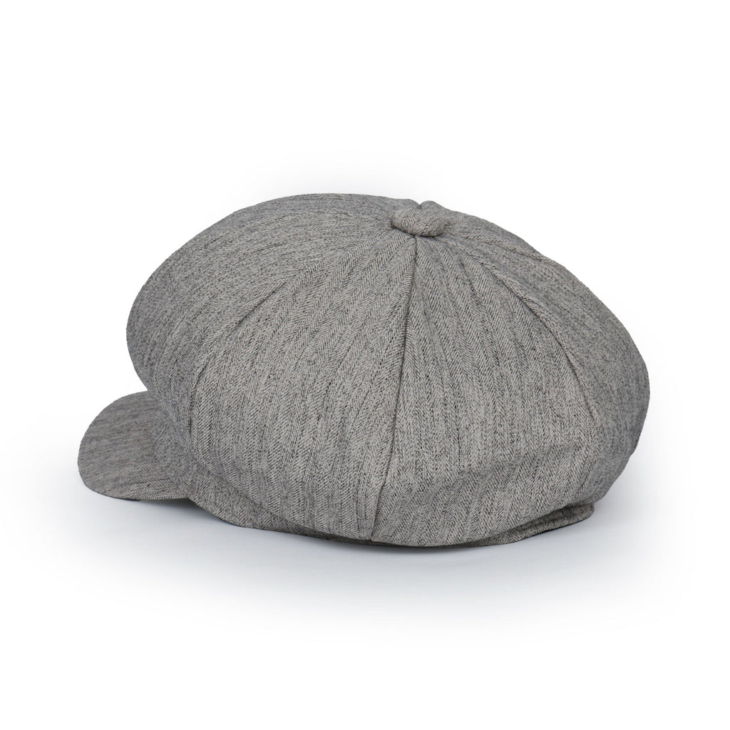 Washed Cotton Newsboy Cabbie Cap Herringbone Duck Bill Flat Hunting Hat
