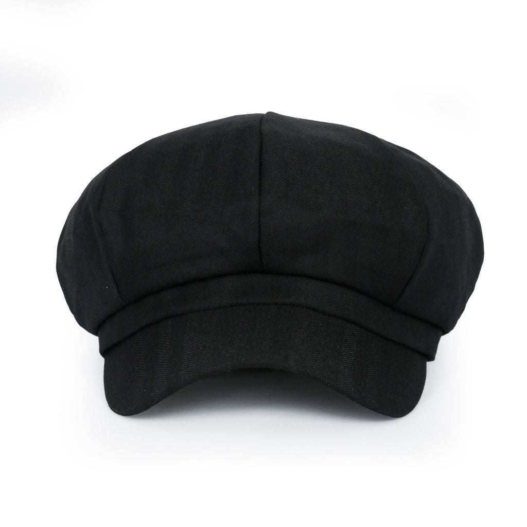 Washed Cotton Newsboy Cabbie Cap Herringbone Duck Bill Flat Hunting Hat