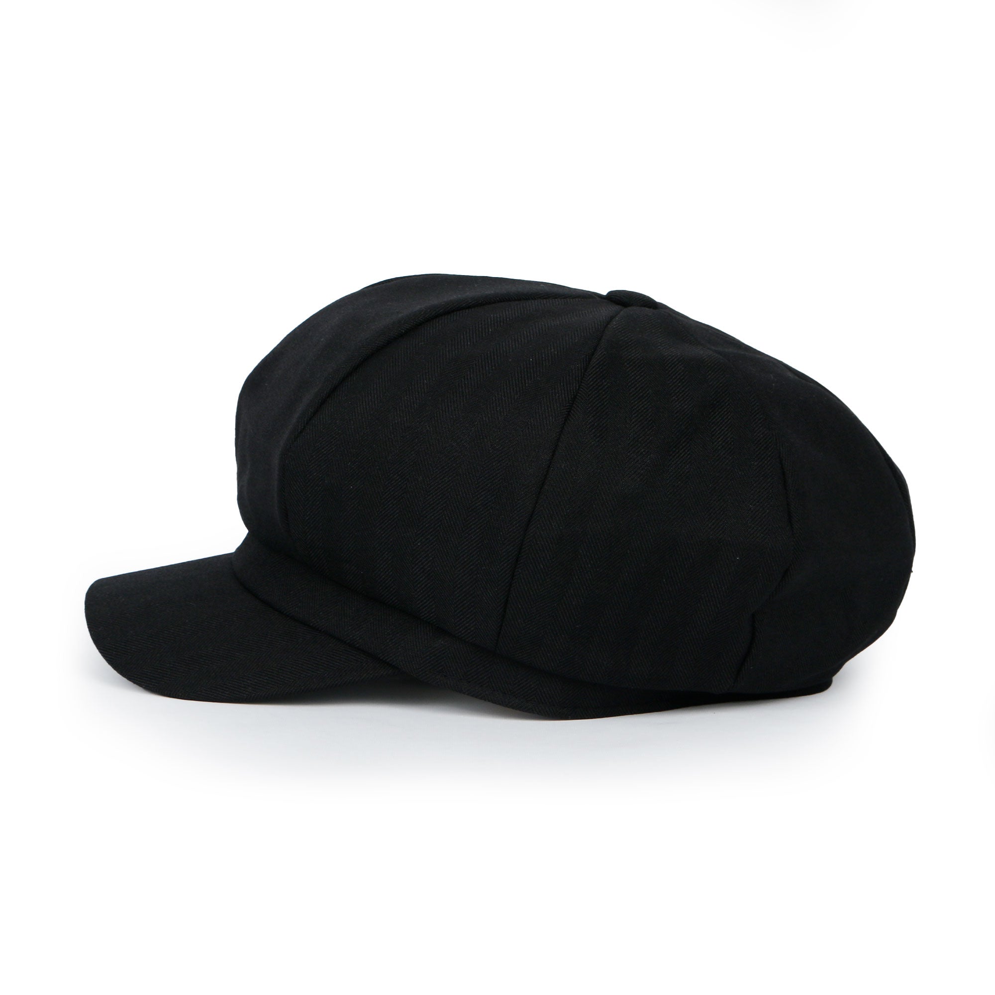 Washed Cotton Newsboy Cabbie Cap Herringbone Duck Bill Flat Hunting Hat