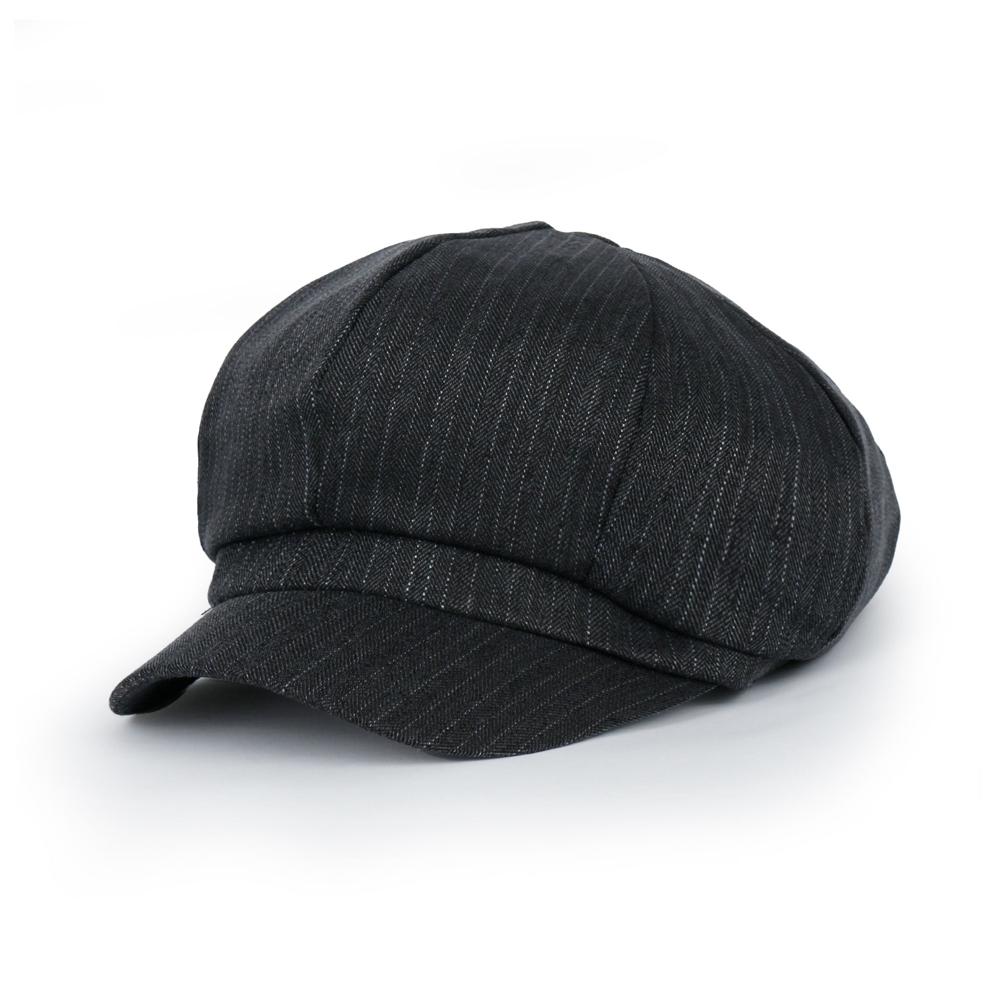 Washed Cotton Newsboy Cabbie Cap Herringbone Duck Bill Flat Hunting Hat