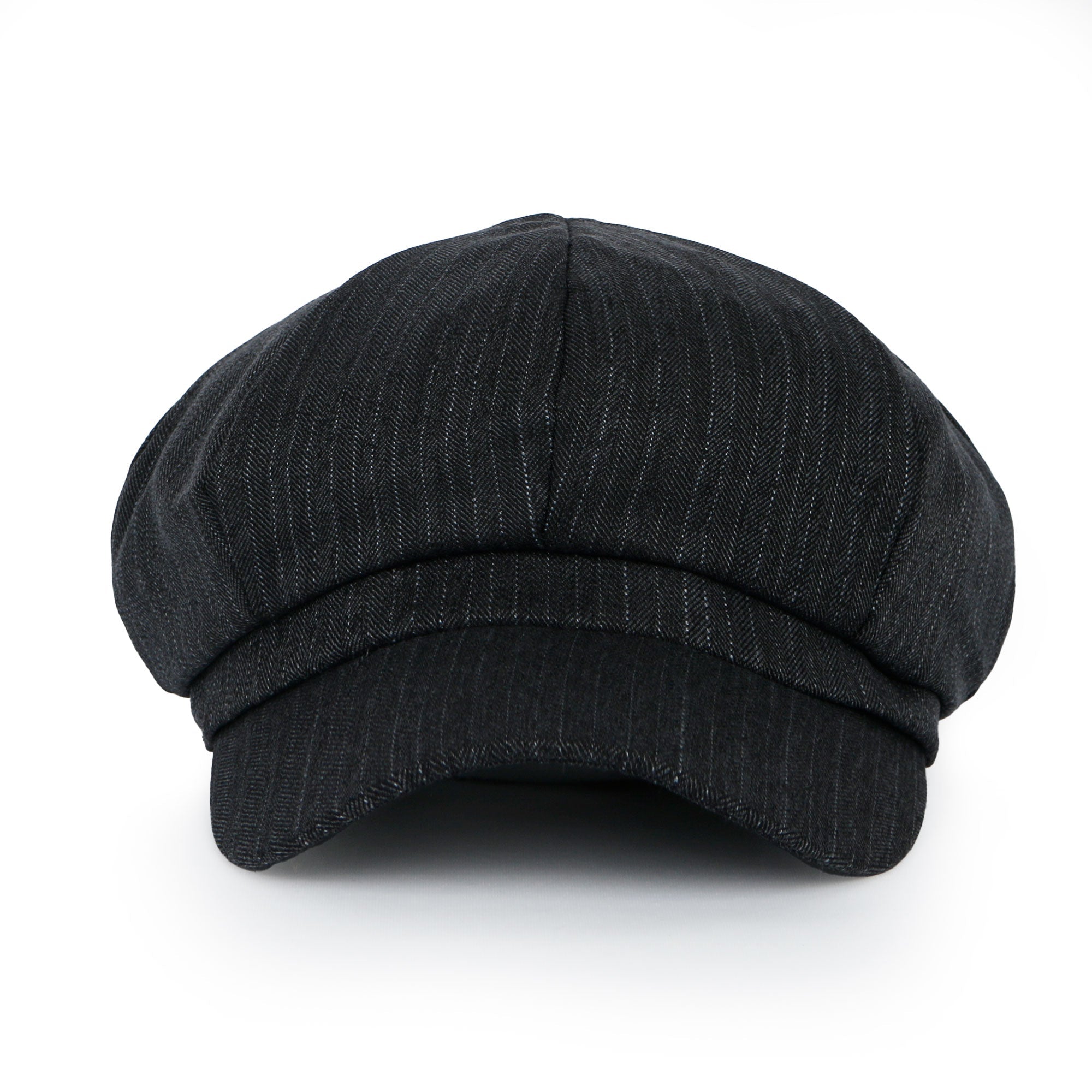 Washed Cotton Newsboy Cabbie Cap Herringbone Duck Bill Flat Hunting Hat
