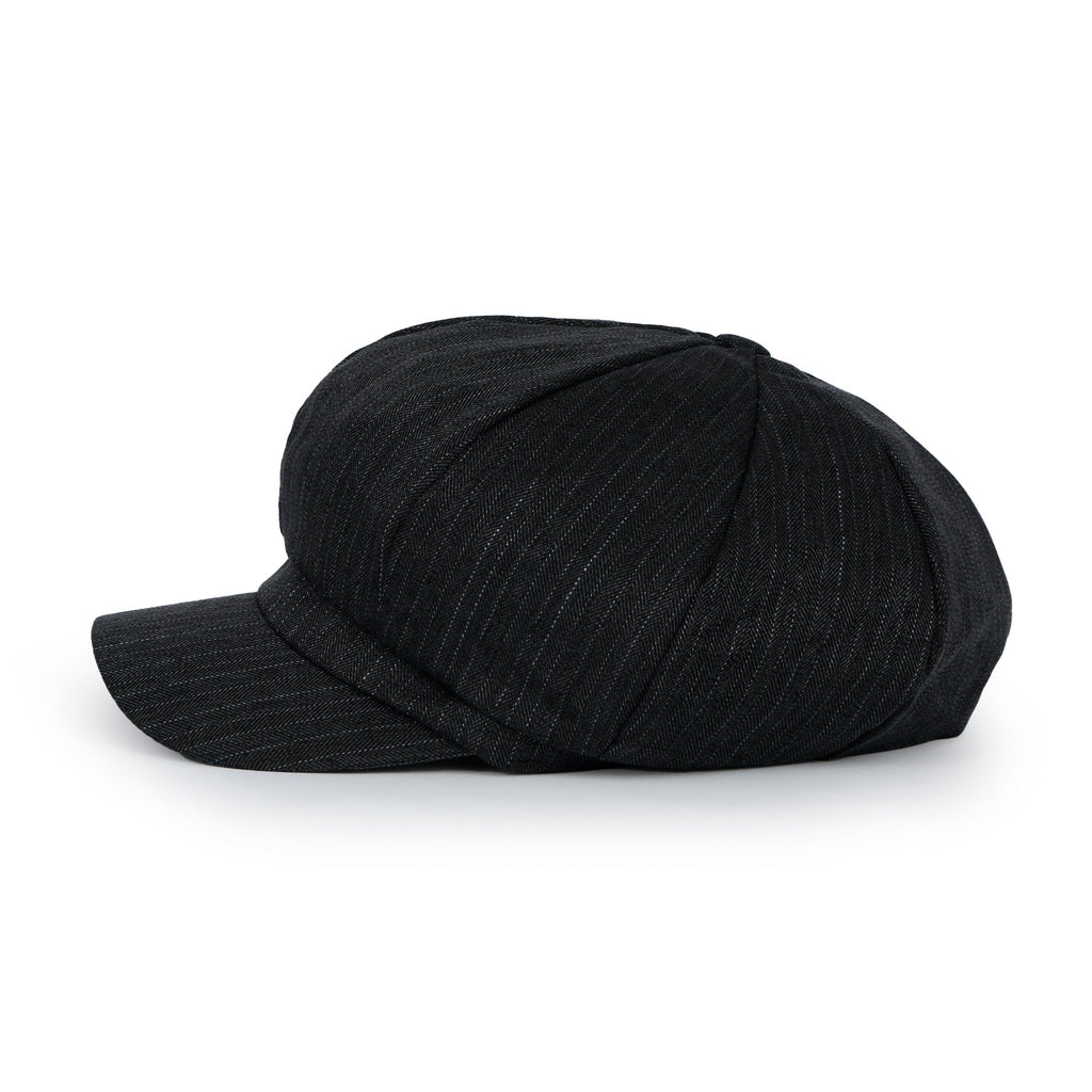 Washed Cotton Newsboy Cabbie Cap Herringbone Duck Bill Flat Hunting Hat