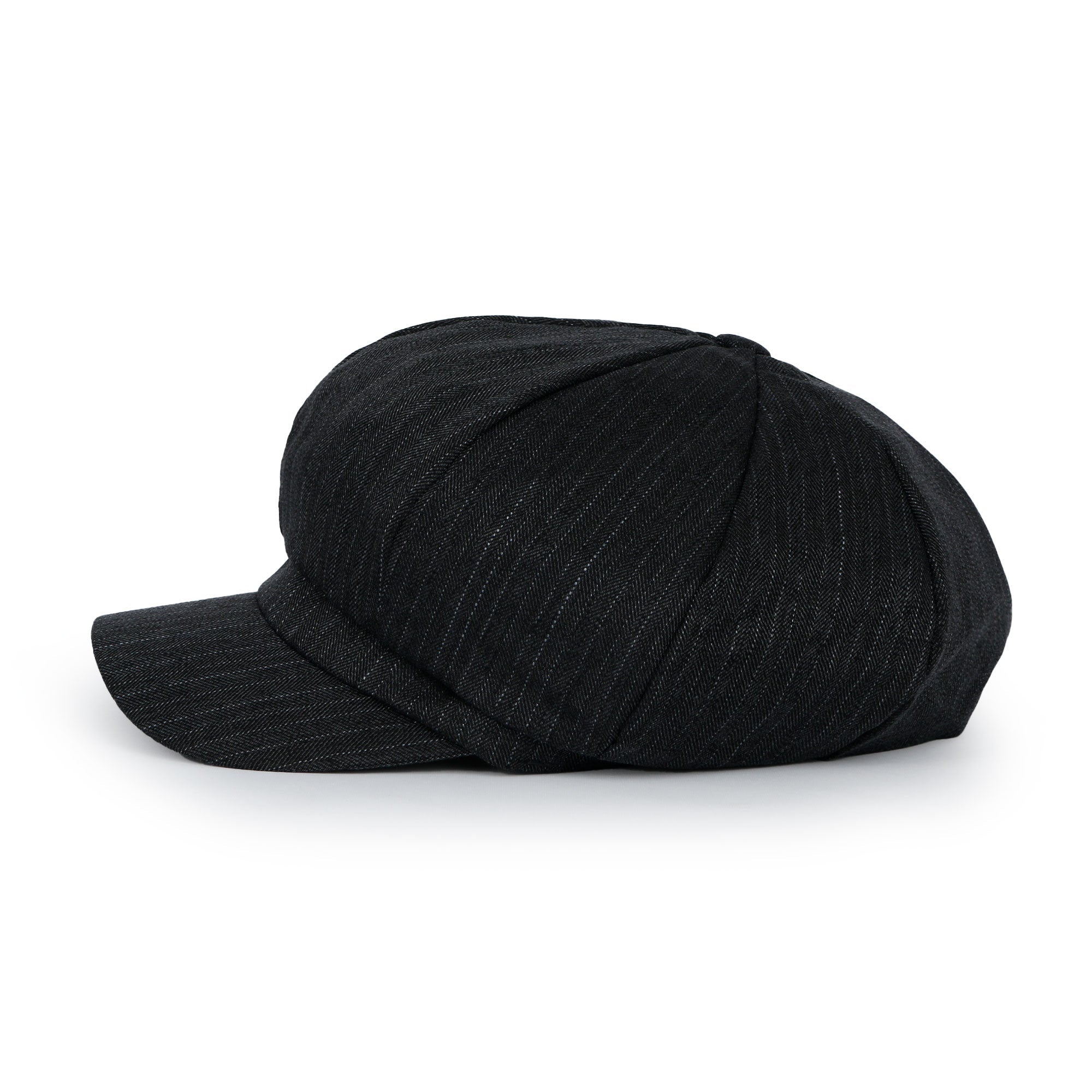 Washed Cotton Newsboy Cabbie Cap Herringbone Duck Bill Flat Hunting Hat