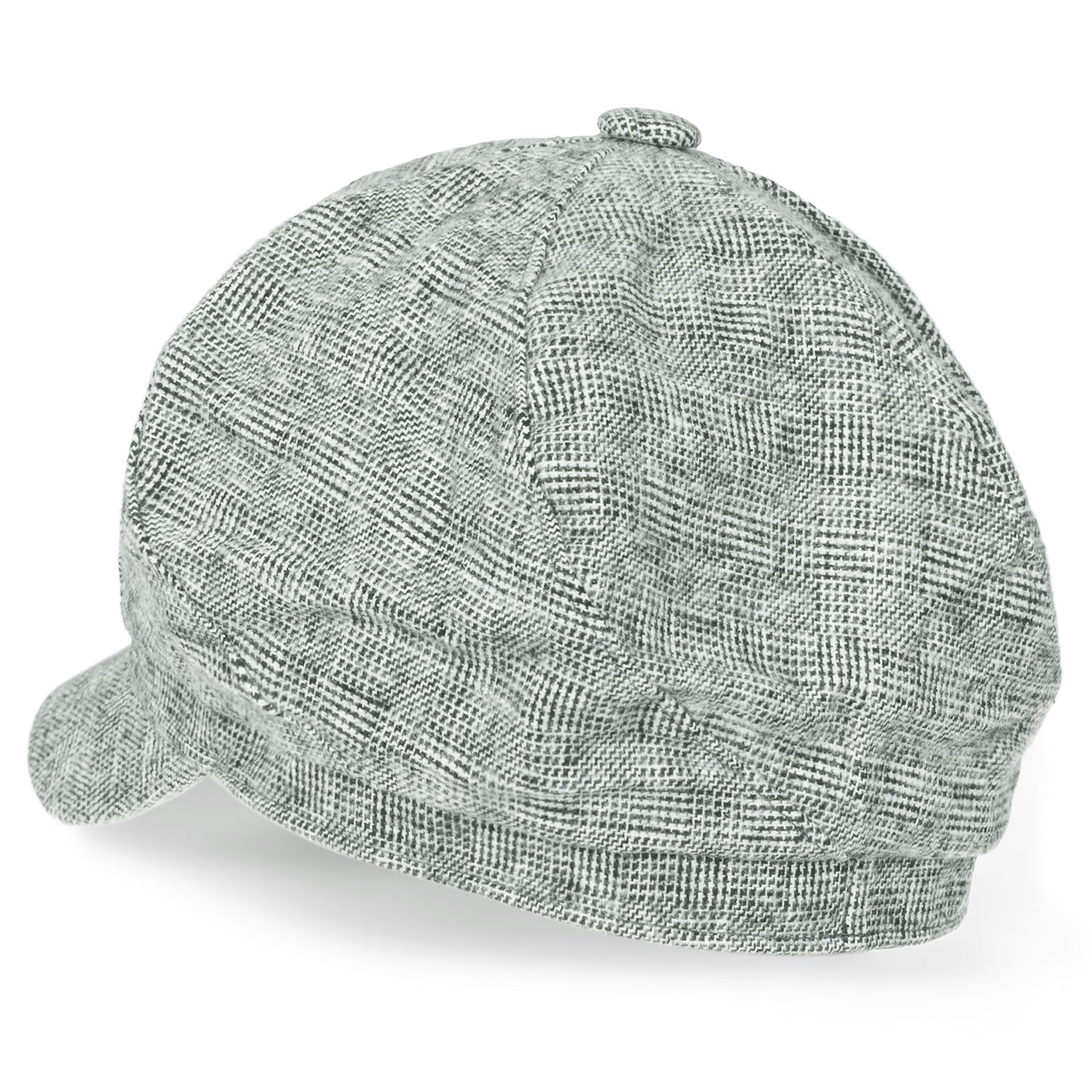 6-Pannel District Check Newsboy Cabbie Cap Wool Duck Bill Hunting Hat