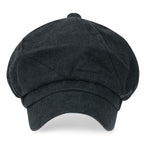 6-Pannel District Check Newsboy Cabbie Cap Wool Duck Bill Hunting Hat