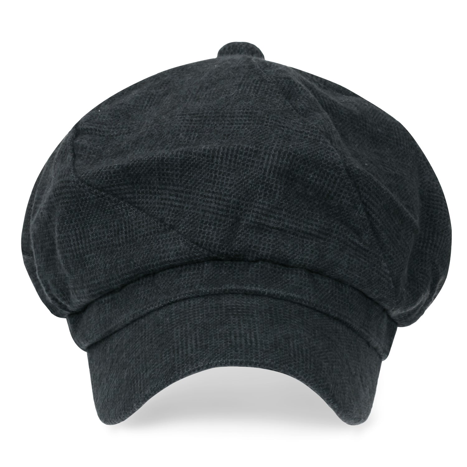 6-Pannel District Check Newsboy Cabbie Cap Wool Duck Bill Hunting Hat