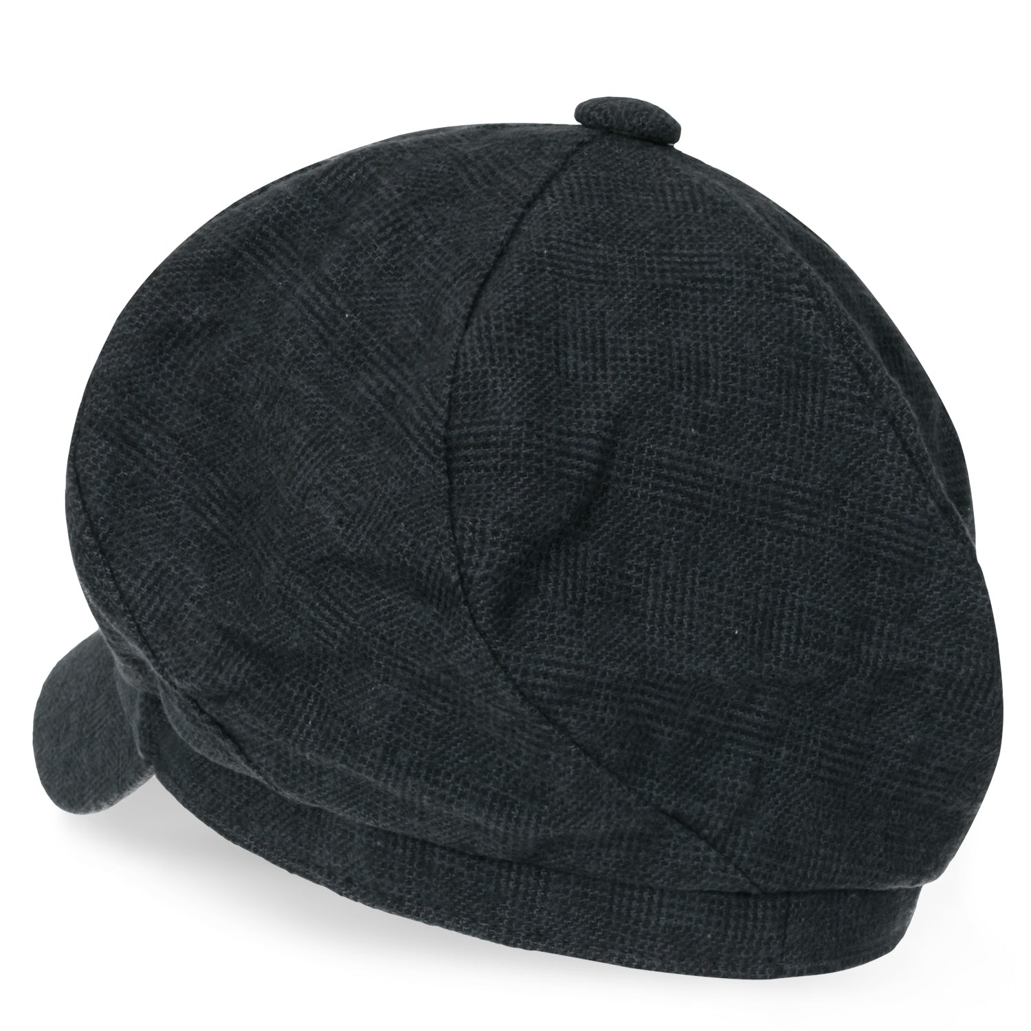 6-Pannel District Check Newsboy Cabbie Cap Wool Duck Bill Hunting Hat