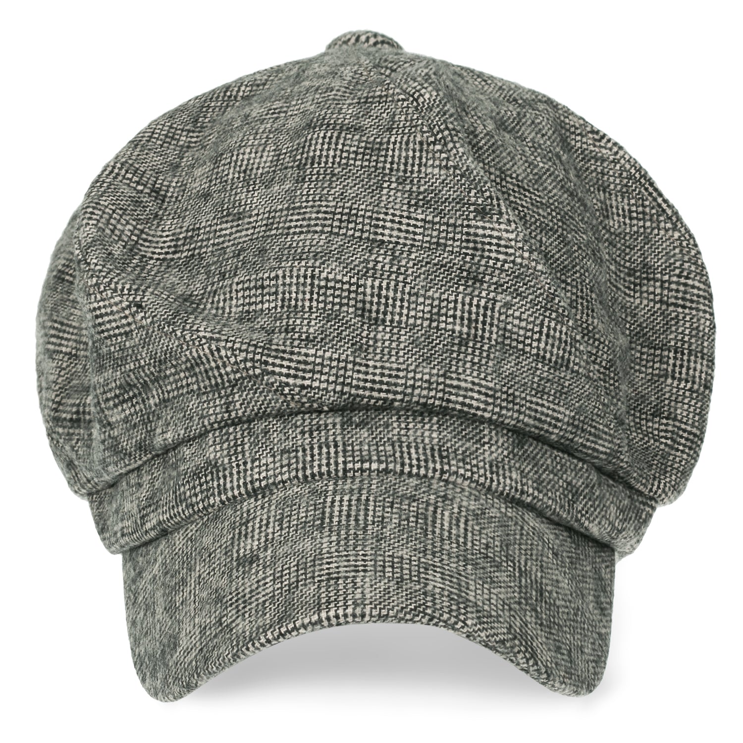 6-Pannel District Check Newsboy Cabbie Cap Wool Duck Bill Hunting Hat