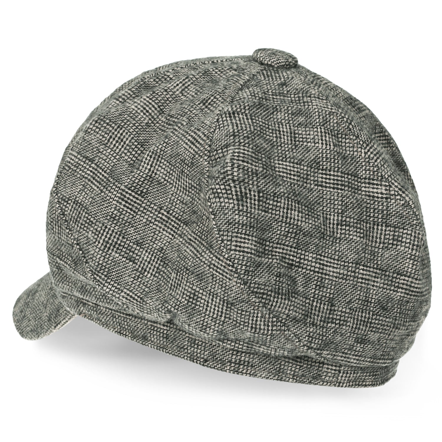 6-Pannel District Check Newsboy Cabbie Cap Wool Duck Bill Hunting Hat