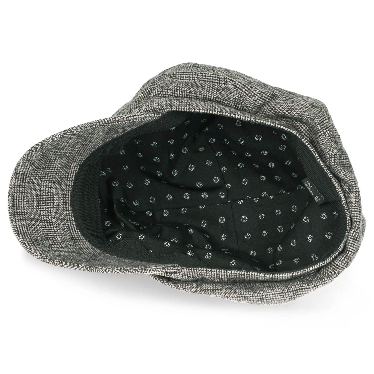 6-Pannel District Check Newsboy Cabbie Cap Wool Duck Bill Hunting Hat