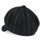 8-Pannel Wool-Blend Newsboy Cabbie Cap Stripe Duck Bill Flat Hunting Hat