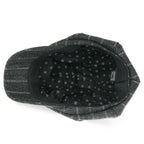 8-Pannel Wool-Blend Newsboy Cabbie Cap Stripe Duck Bill Flat Hunting Hat