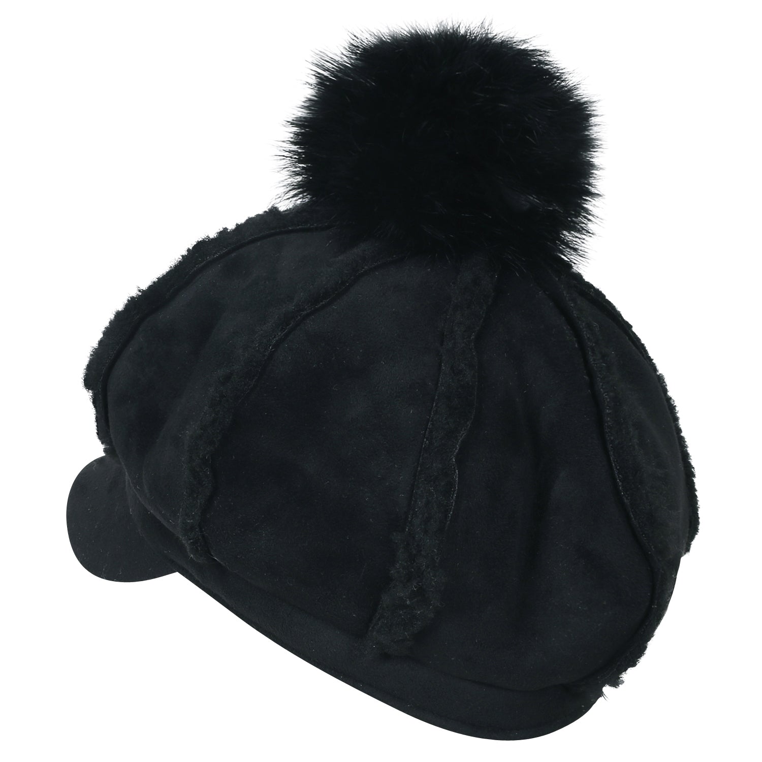 8-Pannel Solid Color Newsboy Cabbie Cap Suede Duck Bill Flat Hunting Hat