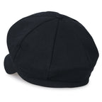 8-Panel Solid Color Newsboy Cabbie Cap Duck Bill Flat Hunting Hat