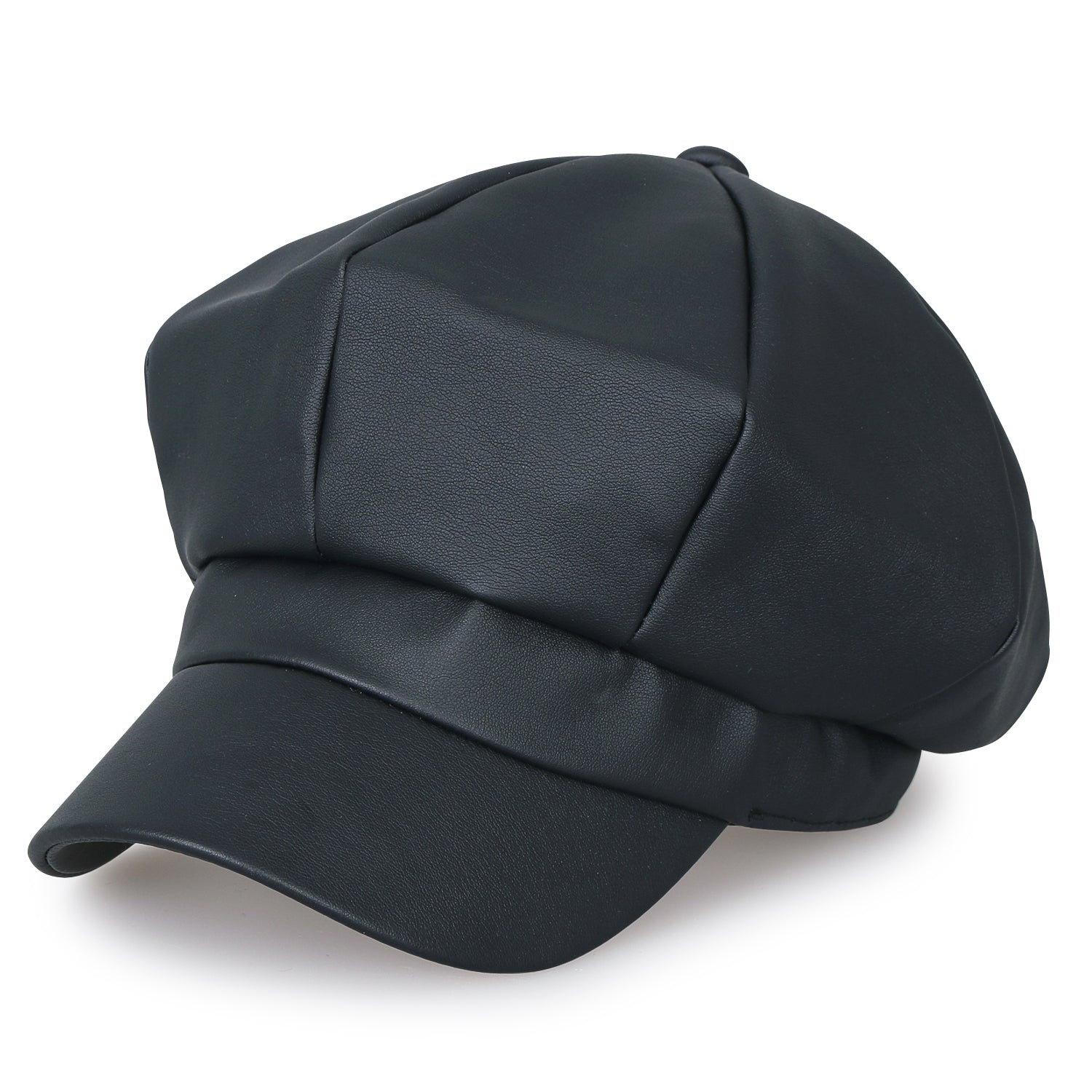 8-Panel Solid Color Newsboy Cabbie Cap Duck Bill Flat Hunting Hat